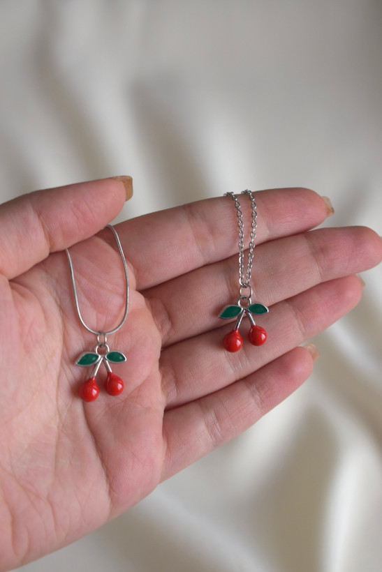 گردنبند تابستونی گیلاس استیل🍒